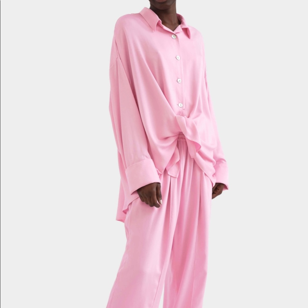 Sizeless Viscose Pajamas Set in Pink